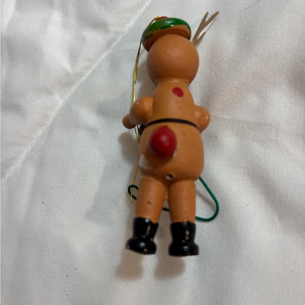 Vintage Wooden Ornament with Drum - Picture 3 of 4